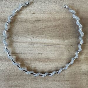 Anthropologie Elegant Silver Twisted Choker Necklace